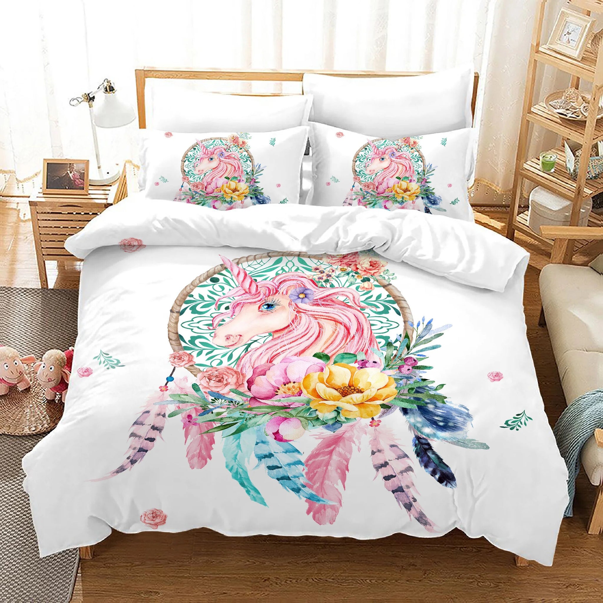 Housse De Couette Licorne Et Attrape Reve
