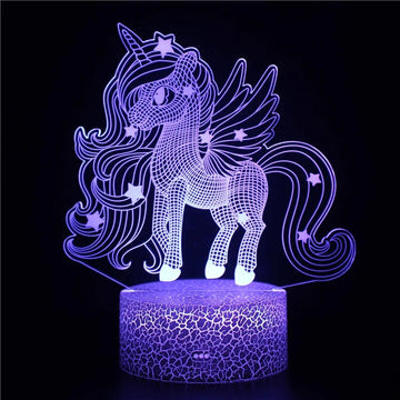 Lampe licorne multicolore