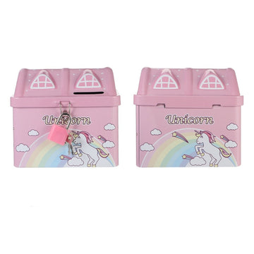 Tirelire maison motif licorne