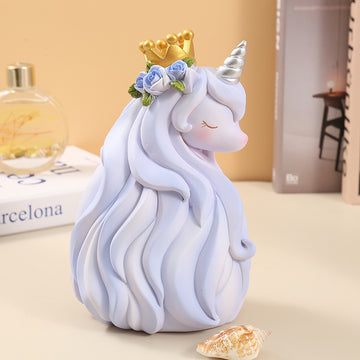 Tirelire licorne princesse