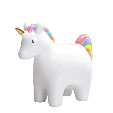 Tirelire licorne blanche