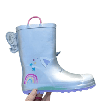 Bottes de pluie licorne argenté