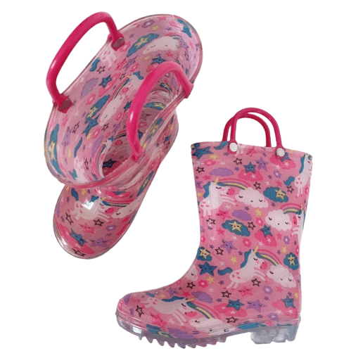 Bottes de pluies licorne fuchsia