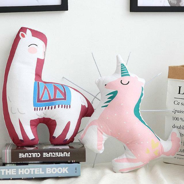 Coussin Licorne Vert et Rose - Une Licorne