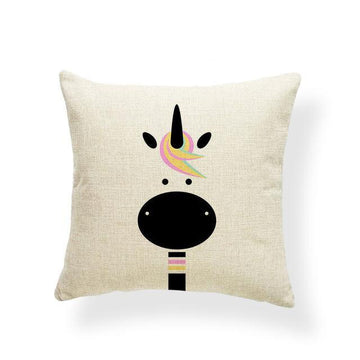 Housse de Coussin<br> Licorne Beige