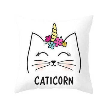 Housse de Coussin<br> Licorne Chat