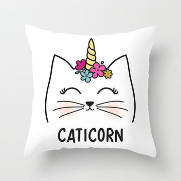 Housse de Coussin<br> Licorne Chat
