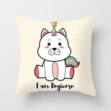 Housse de Coussin<br> Licorne Chien