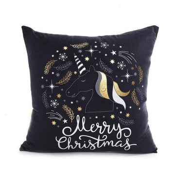Housse de  Coussin<br> Licorne Noël