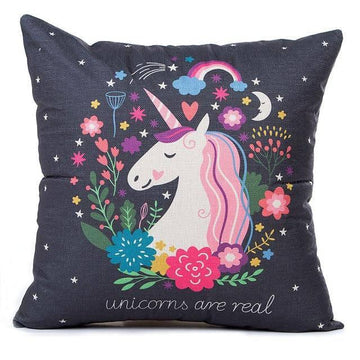 Housse de Coussin<br> Unicorns are real