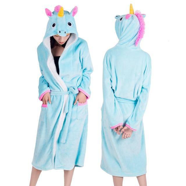 Peignoir Licorne Bleu Femme - Une Licorne