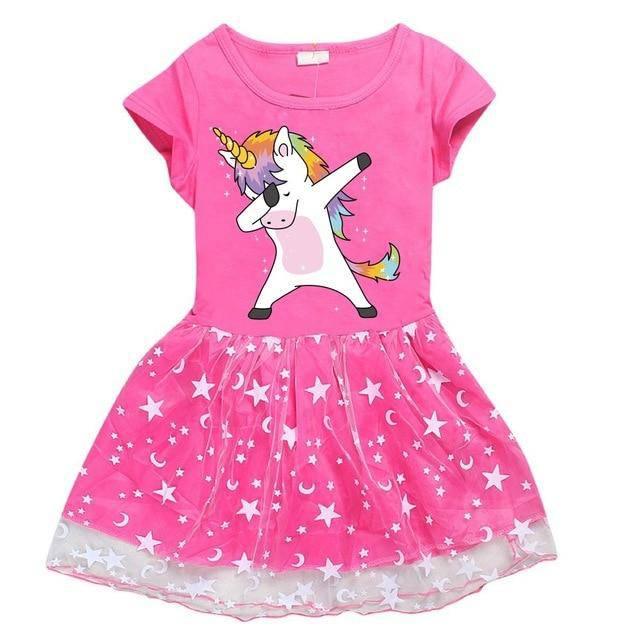 Robe Licorne Qui Dab Fille - Une Licorne