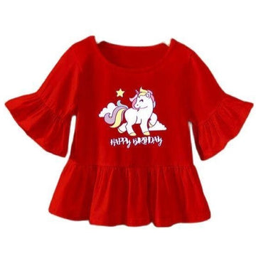 Top licorne anniversaire fille