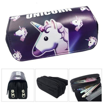 Trousse Licorne<br> Emoji Noire
