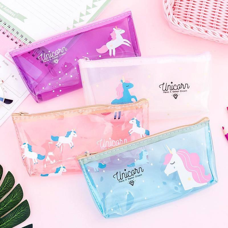 Trousse Licorne<br> Transparente Fille - Une Licorne