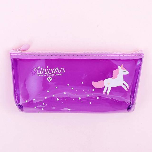Trousse Licorne<br> Transparente Fille - Une Licorne