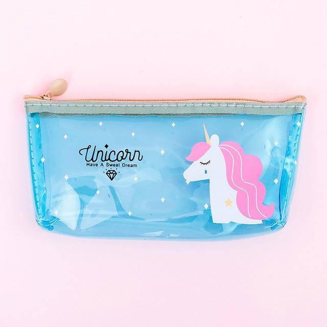 Trousse Licorne<br> Transparente Fille - Une Licorne